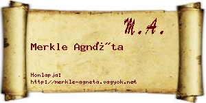 Merkle Agnéta névjegykártya